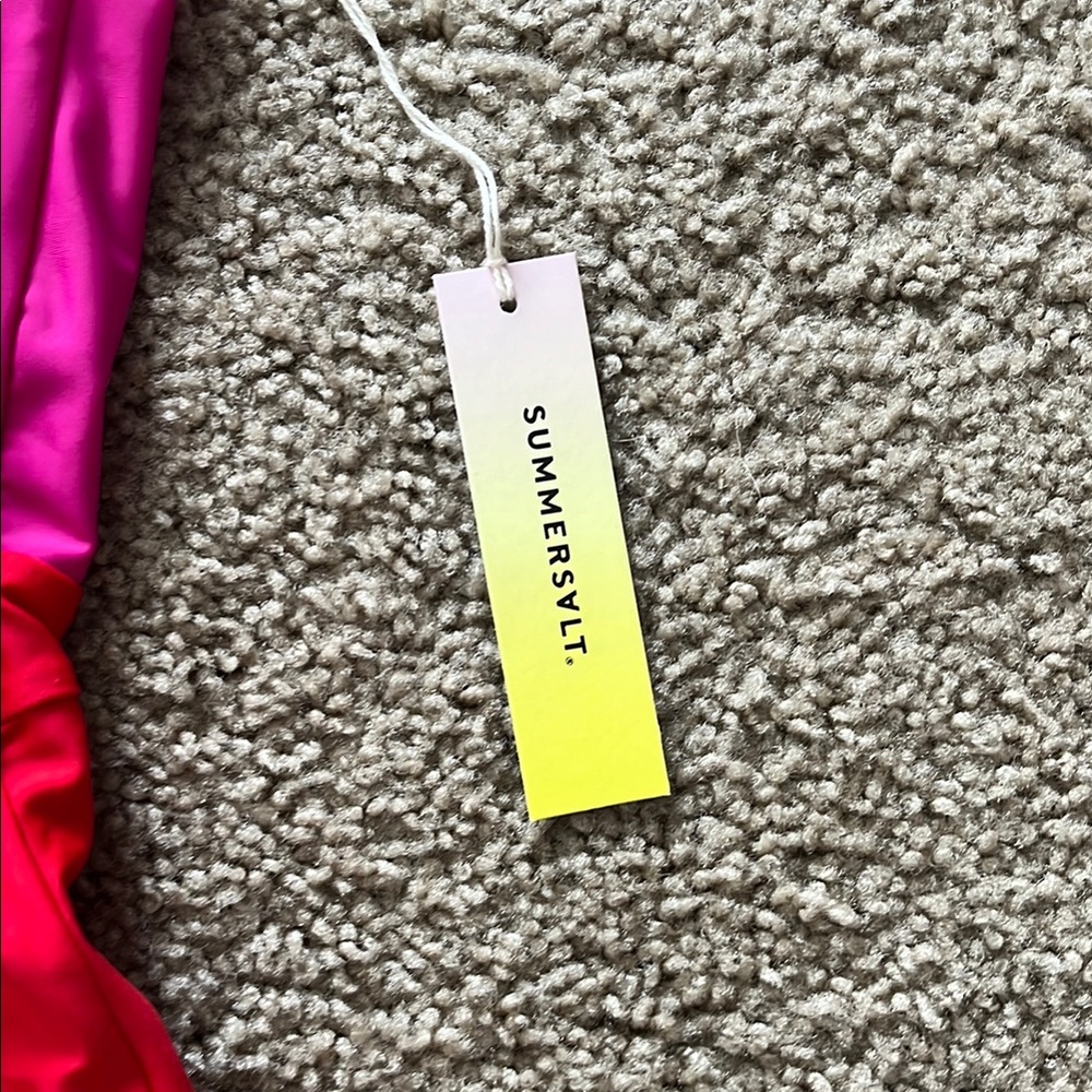 Summersalt Pink and Red Colorblock One-Piece Swimsuit, NWT - Picture 3 of 5